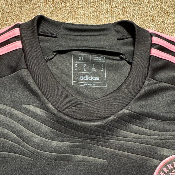 Adidas Inter Miami CF MLS Away Jersey Black Pink HI1888 Mens XL EUC - Picture 5 of 10
